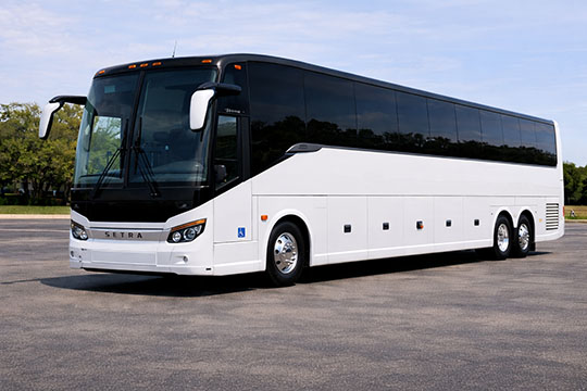 56-passenger charter bus available for charter in Delta, UT
